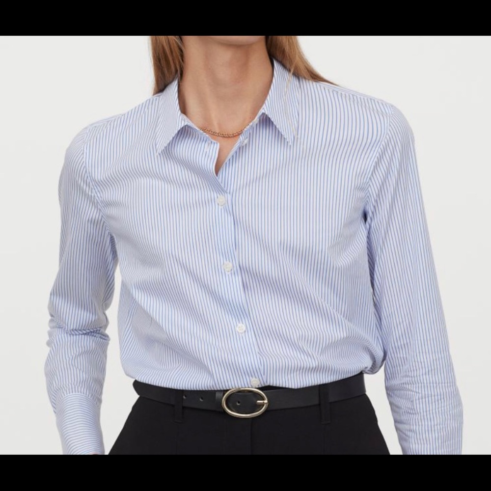 Blue and white stripped blouse. Gap women’s 10 top